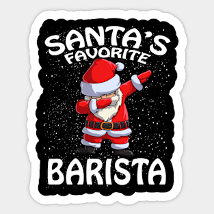 Santas Favorite Barista Christmas Sticker